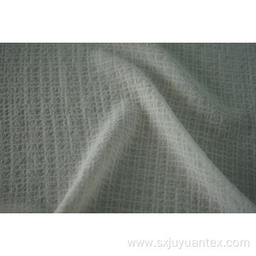 Polyester 4 Way Spandex Crinkle Check Dyed Fabric